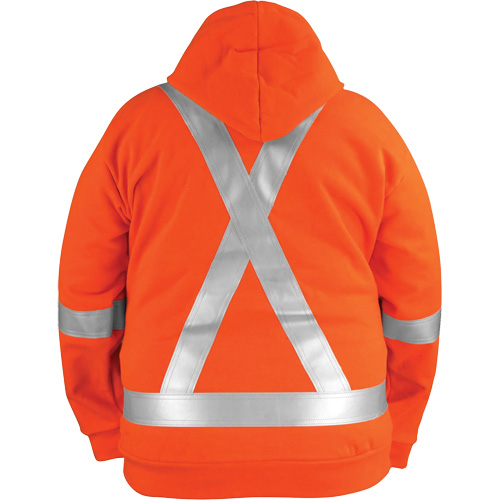 High-Visibility Wind Resistant Zip-Front Sweatshirt with DetachableHood, Men's, 3X-Large, High Visibility Orange, 27.7 cal/cm² Sécurité Médic