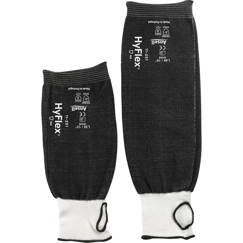Manchon de protection large HyFlex 11-251, Intercept, 18", ASTM ANSI niveau A3, Noir Sécurité Médic