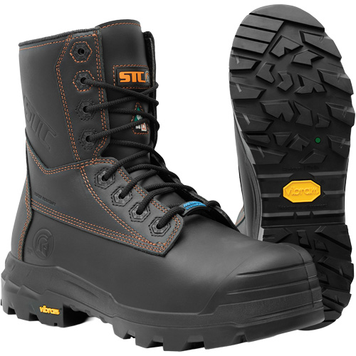Bottes de travail Metpro Flex avec protecteur m&eacute;tatarsien, Cuir, Taille 10, Imperm&eacute;able Sécurité Médic