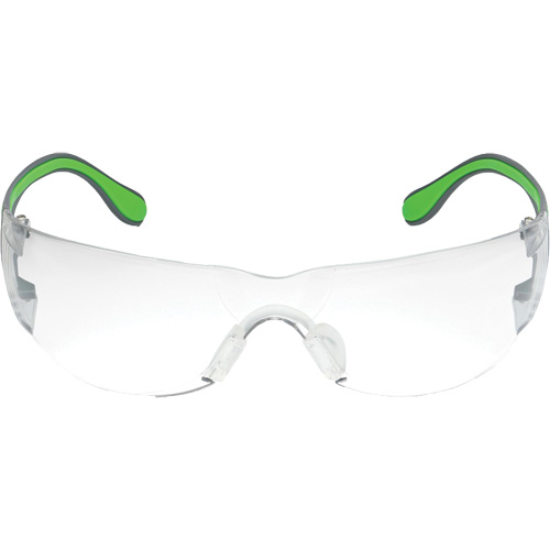 Adapt Lite Grey/Green Safety Glasses, Clear Lens, Anti-Fog/Anti-Scratch, ANSI Z87+/Meets/Exceeds CSA Z94.3 Sécurité Médic