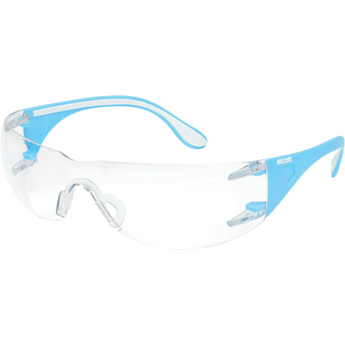 Adapt Lite Blue/White Safety Glasses, Clear Lens, Anti-Fog/Anti-Scratch, ANSI Z87+/Meets/Exceeds CSA Z94.3 Sécurité Médic