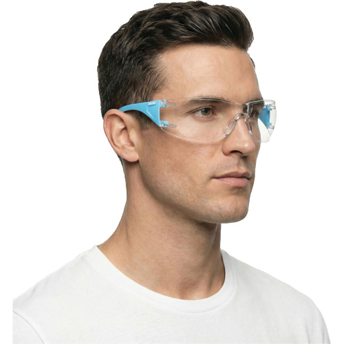 Adapt Lite Blue/White Safety Glasses, Clear Lens, Anti-Fog/Anti-Scratch, ANSI Z87+/Meets/Exceeds CSA Z94.3 Sécurité Médic