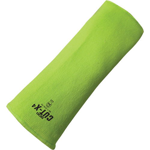 Cut-X&reg; Cut-Resistant Sleeve, Fibreglass/Polyethylene, 12", ASTM ANSI Level A4, High Visibility Lime Sécurité Médic