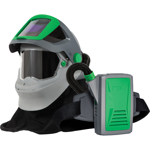 Respirateur de soudage Z4 avec cape &agrave; l'&eacute;paule FR & APR motoris&eacute; PX5, Respirateur &agrave; masque/Masque de soudage Sécurité Médic
