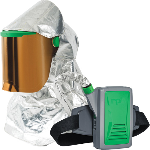 Z-Link Radiant Heat Respirator with Belt Mount & Blower, Facepiece Respirator/Headcover & Faceshield, Lithium-Ion Battery Sécurité Médic