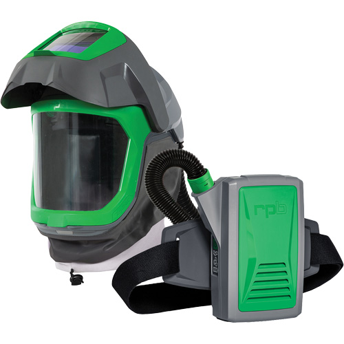 Masque de respirateur Z-Link avec joint de visage, visi&egrave;re & montage &agrave; ceinture, Respirateur &agrave; masque/Masque de soudage, Pile Lithium-ion Sécurité Médic