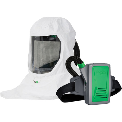 T-Link Respirator with Bump Cap, Breathing Tube, Belt-Mount & PX5 PAPR, Loose Fitting Hood & Faceshield, Lithium-Ion Battery Sécurité Médic
