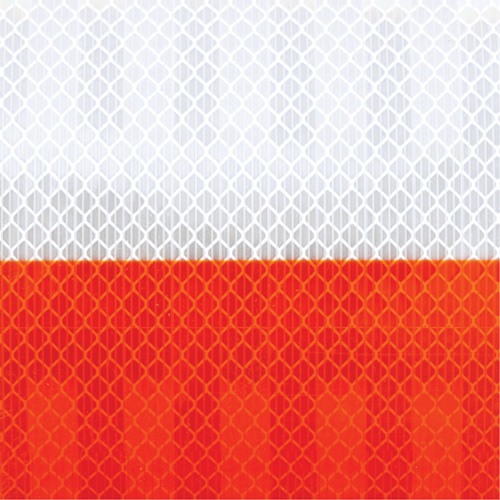 High Intensity Grade Flexible Work Zone Sheeting 382VHIP, 5" W x 150' L, Orange and White Sécurité Médic