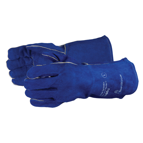 Welding Gloves, Split Cowhide, Size One Size Sécurité Médic