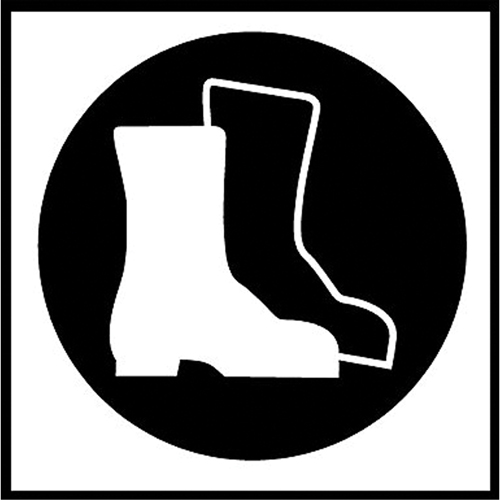 &eacute;tiquettes avec pictogramme Right to Know - Bottes, Vinyle, Feuille, 5/8" lo x 3/4" la Sécurité Médic
