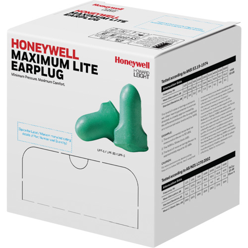 Howard Leight Maximum Lite Low-Pressure Foam Earplugs, Bulk - B Sécurité Médic