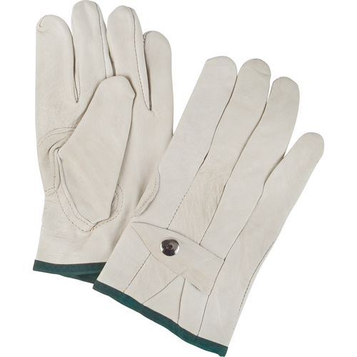 Gants de cordeur d'usage standard, Moyen, Paume Cuir fleur de vache Sécurité Médic