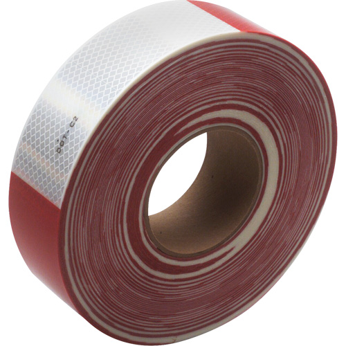 Mat&eacute;riaux de perceptibilit&eacute; 3M Scotchlite Diamond Grade s&eacute;rie 983, 2" la x 150' lo, Rouge & blanc Sécurité Médic
