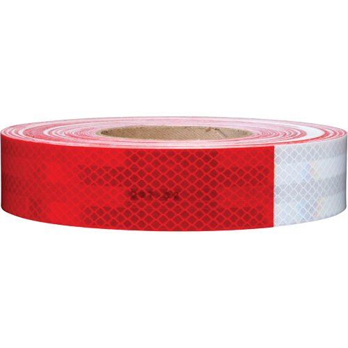 Mat&eacute;riaux de perceptibilit&eacute; 3M Scotchlite Diamond Grade s&eacute;rie 985, 2" la x 12" lo, Rouge & blanc Sécurité Médic