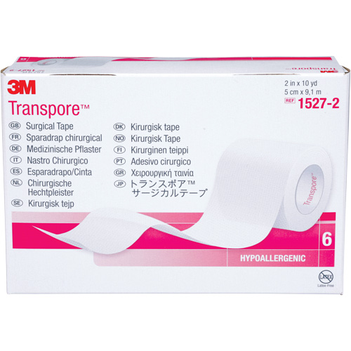Ruban chirurgical Transpore, Classe 1, 30' lo x 2" la Sécurité Médic