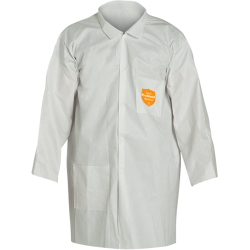 ProShield&reg; 60 Lab Coat, Microporous/Polypropylene, White, Medium Sécurité Médic