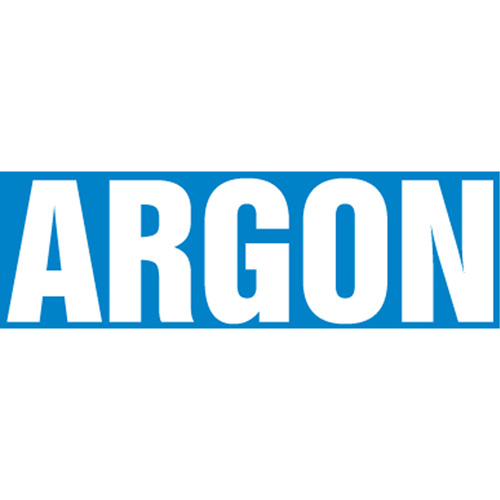 Marqueurs de tuyau "Argon", Autocollant, 2-1/2" h x 12" la, Blanc/bleu Sécurité Médic