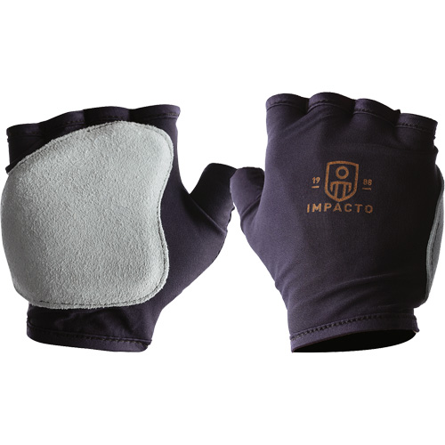 Anti-Impact Fingerless Left-Hand Glove, X-Small, Split Leather Palm, Slip-On Cuff Sécurité Médic