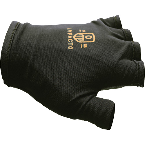 Anti-Impact Fingerless Left-Hand Glove, X-Small, Split Leather Palm, Slip-On Cuff Sécurité Médic
