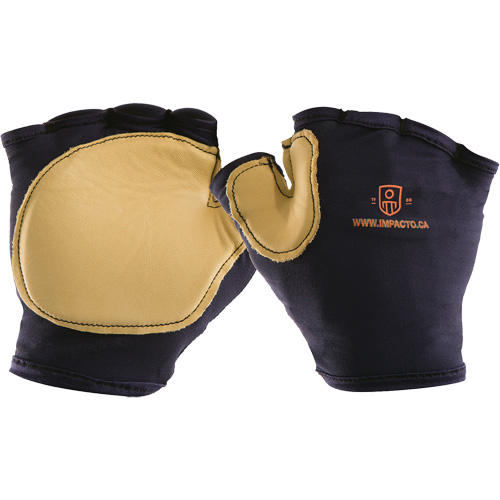 Anti-Impact Tool Grip Fingerless Right-Hand Glove, Size X-Small, Grain Leather Palm Sécurité Médic