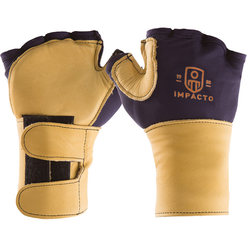 Premium Impact & Repetitive Strain Protective Left-Hand Glove, Size X-Small, Grain Leather Palm Sécurité Médic