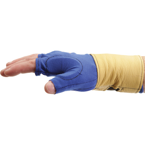 Fingerless Glove Liner with Wrist Restrainer, Size X-Small, Poly-Cotton Palm Sécurité Médic