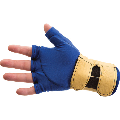 Fingerless Glove Liner with Wrist Restrainer, Size X-Small, Poly-Cotton Palm Sécurité Médic
