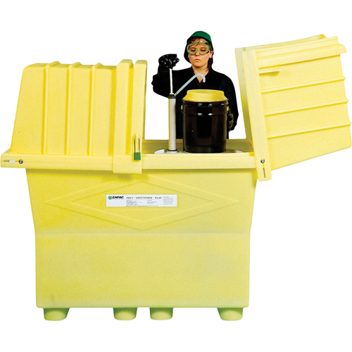 Poly-Safeypacks&reg; Plus With Drain, 60.25" L x 34.5" W x 64" H, 1200 lbs. Load Capacity Sécurité Médic
