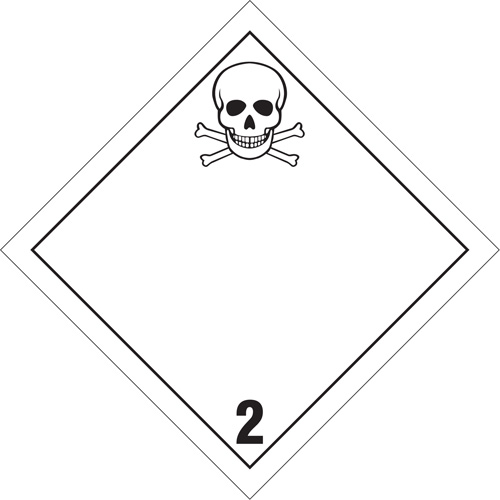 Plaque-&eacute;tiquette TMD gaz toxique, Plastique Sécurité Médic