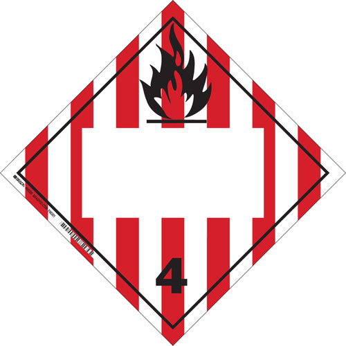 Flammable Solids TDG Placard, Adhesive Vinyl Sécurité Médic