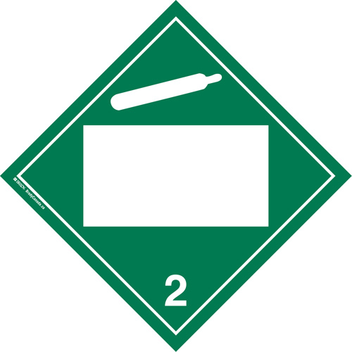 Non-Toxic Gas TDG Placard, Plastic Sécurité Médic