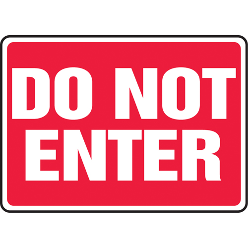 Enseigne  Do Not Enter , 10" x 14", Aluminium, Anglais Sécurité Médic