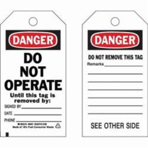&eacute;tiquettes de s&eacute;curit&eacute; auto-plastifiantes, Polyester, 3" la x 5-3/4" h, Anglais Sécurité Médic