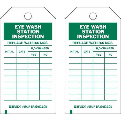 &eacute;tiquettes de rapport d'inspection, Polyester, 4" la x 7" h, Anglais Sécurité Médic