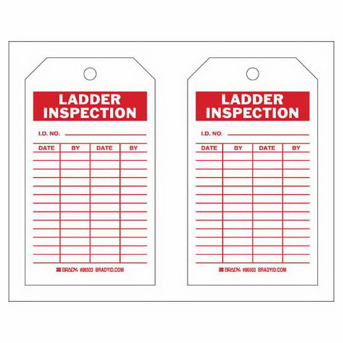 &eacute;tiquettes de rapport d'inspection, Polyester, 4" la x 7" h, Anglais Sécurité Médic