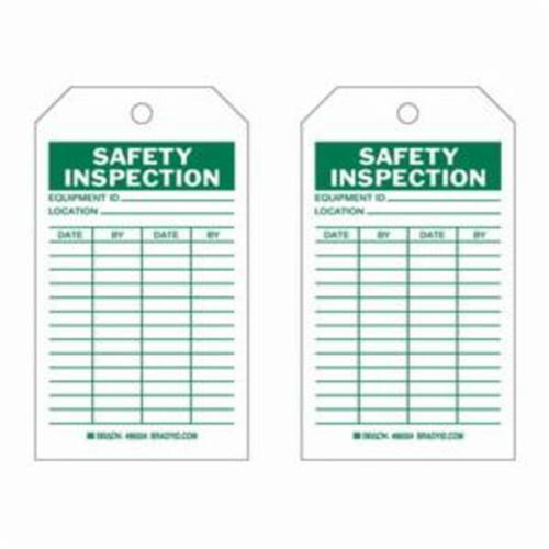 Safety Inspection Tags, Polyester, 4" W x 7" H, English Sécurité Médic