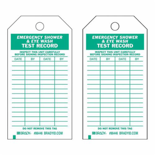 &eacute;tiquettes pour r&eacute;sultats de test, Polyester, 4" la x 7" h, Anglais Sécurité Médic