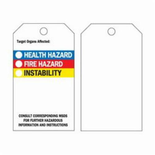 &eacute;tiquettes auto-plastifiantes du droit &agrave; l'information, Polyester, 3" la x 5-3/4" h, Anglais Sécurité Médic