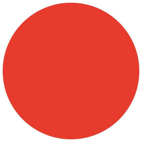 Round Write-On Labels, Circle, 3" L x 3" W, Red Sécurité Médic