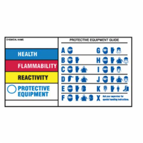 Protective Equipment Labels, Polyester, Sheet, 5" L x 3" W Sécurité Médic