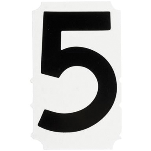 Quick-Align&reg; Individual Gothic Number and Letter Labels, 5, 4" H, Black Sécurité Médic