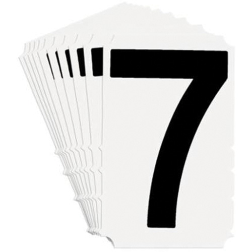 &eacute;tiquettes de lettres et chiffres gothiques individuels Quick-Align, 7, 4" h, Noir sur blanc Sécurité Médic