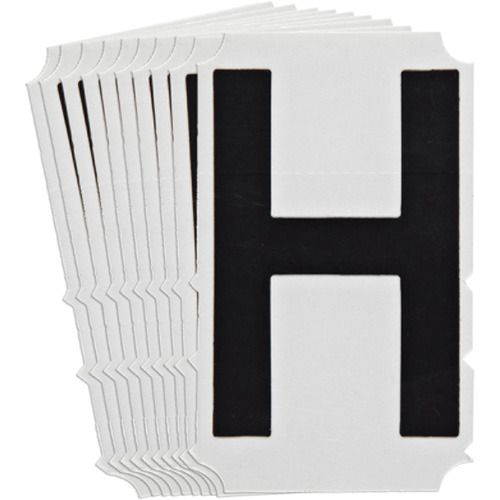 Quick-Align&reg;Individual Gothic Number and Letter Labels, H, 4" H, Black Sécurité Médic
