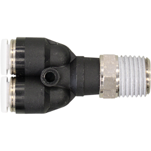 Raccord m&acirc;le en Y filet&eacute; Topfit, 1/4" dia., Polym&egrave;re Sécurité Médic