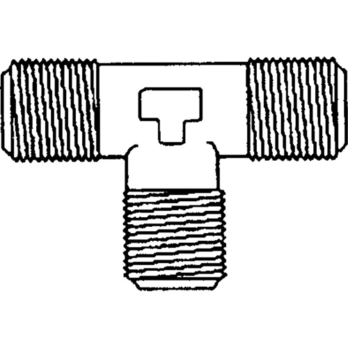Male Pipe Tee, Brass, 1/8" Sécurité Médic