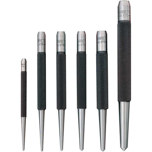 Centre Punches With Round Shanks, 5 Pieces Sécurité Médic