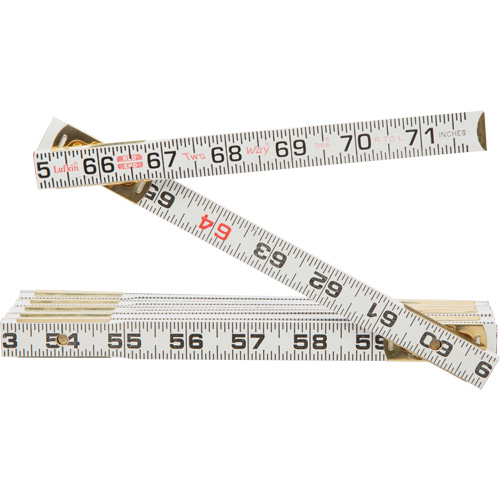 Red End&reg; Two Way&reg; Rule, 6' L, Wood, 1/16" Graduations Sécurité Médic