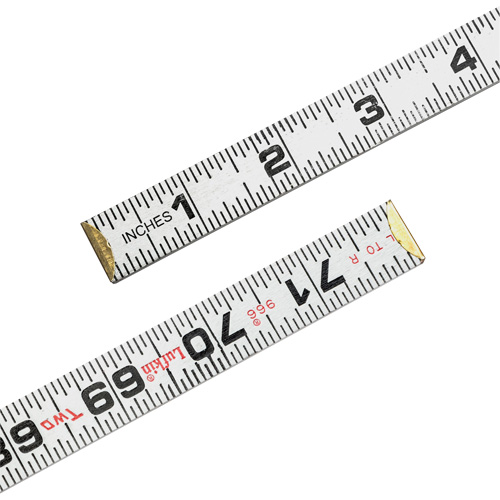 Red End&reg; Two Way&reg; Rule, 6' L, Wood, 1/16" Graduations Sécurité Médic