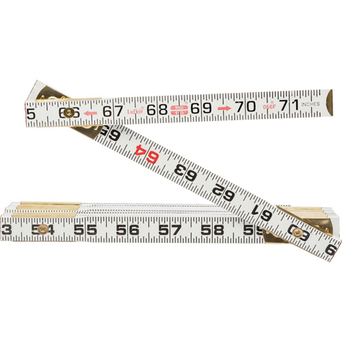 Red End&reg; Flat Reading Rule, 6' L, Wood Sécurité Médic