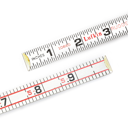 Red End&reg; Engineer's Scale Rule, 6' L, Wood, 1/16" Graduations Sécurité Médic